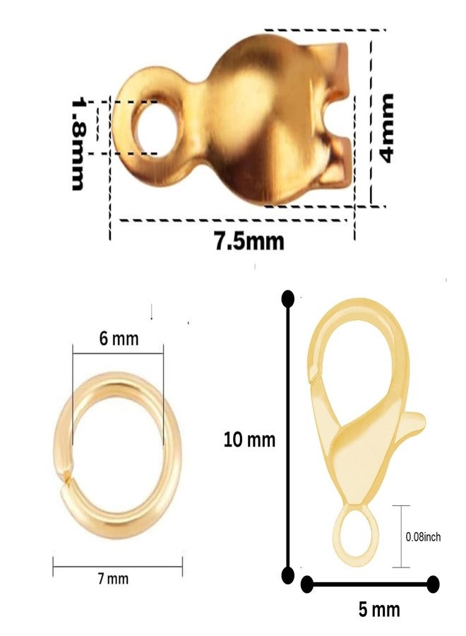 ST logo 60 Pcs Jewellery Making Accessories Lobster Claw Clasp Jump Ring Bead Tips Knot for Jewelry Making Bracelet Necklace DIY Art & Crafts - Image 4